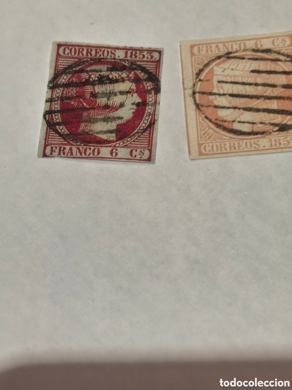 Sellos: 2 sellos cl&aacute;sicos usados parrilla n 13 y 17 ,6 CUARTOS VER