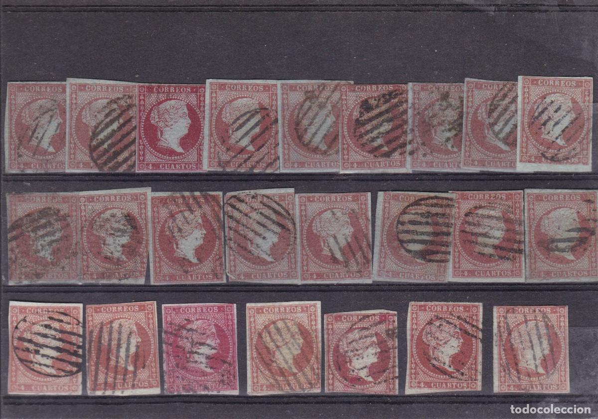 Sellos: FC-264- Clasicos Edifil 40/40A 24 Sellos. Colores /Papel. Sin Defectos Ocultos