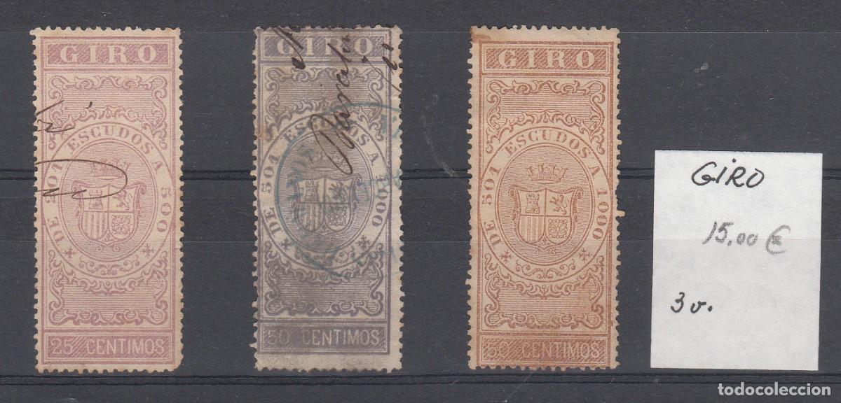 Sellos: FISCALES - 3 SELLOS DISTINROS DE GIRO EN ESCUDOS