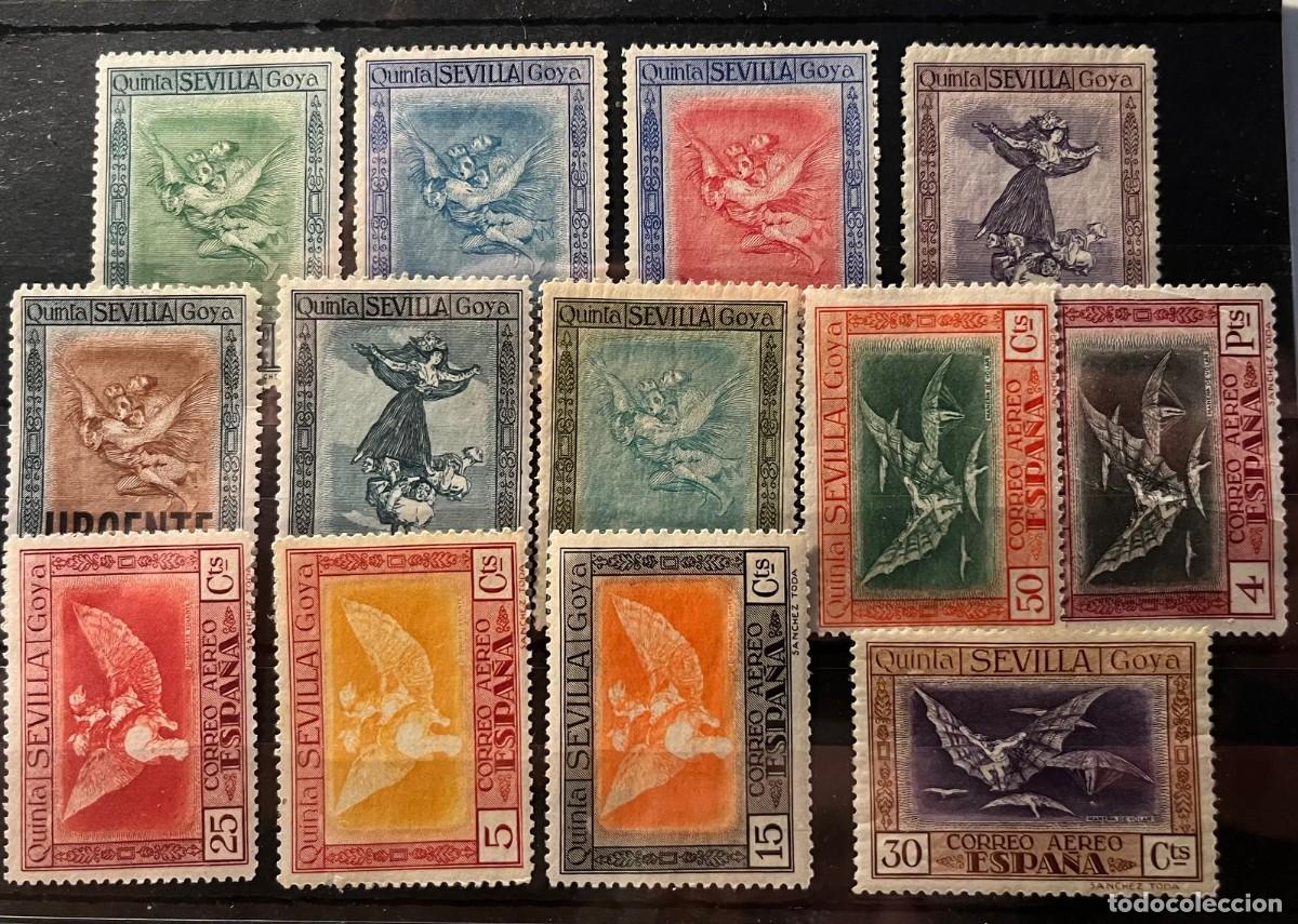 Sellos: 1930 quinta de Goya,MNH** 5 con char. goma,centrado,color