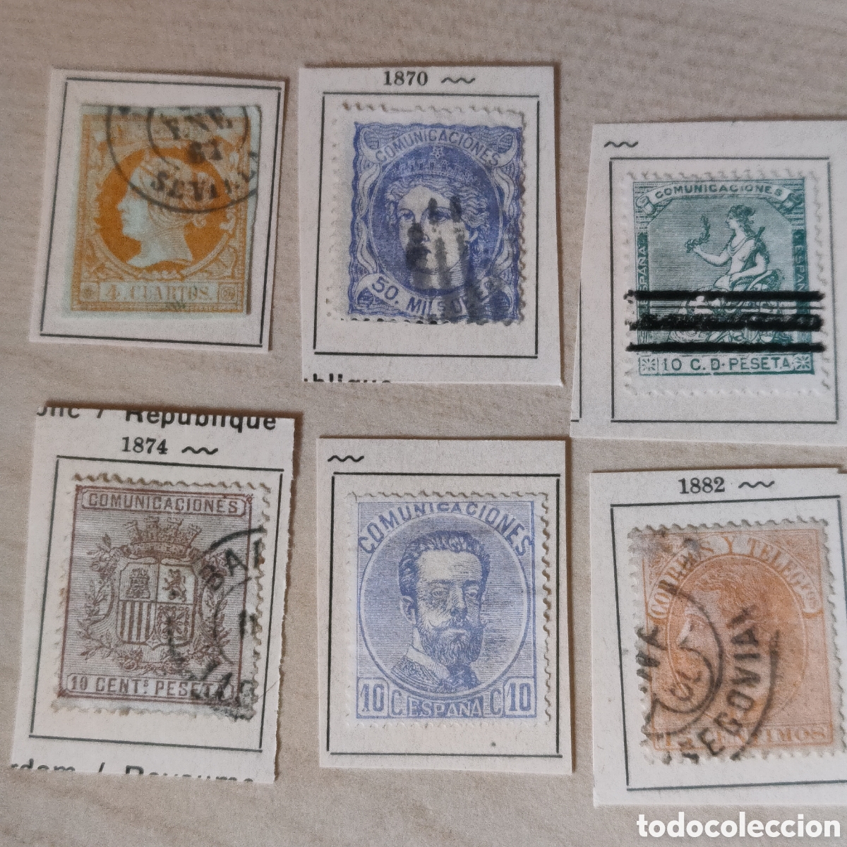 Sellos: SA1-3 Sellos Isabel II Gobierno Provisional Amadeo I Rep&uacute;blica