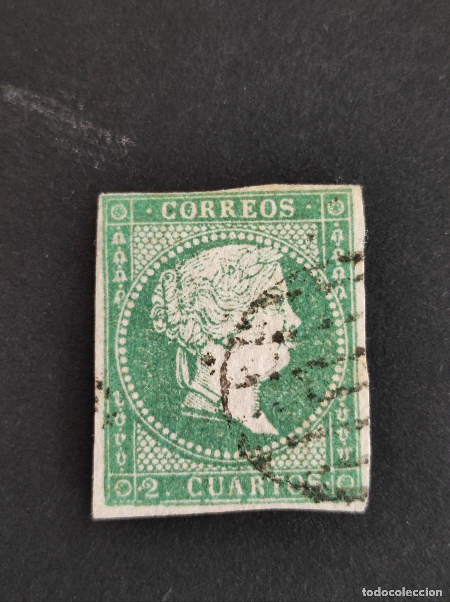Sellos: ESPA&Ntilde;A.1855, Isabel II, E- 43- LINEAS CRUZADAS. FOTO. 831