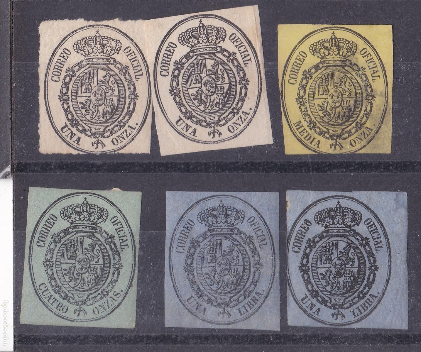 Sellos: FC-189- Cl&aacute;sicos CORREO OFICIAL edifil 35/38 + 70 euros