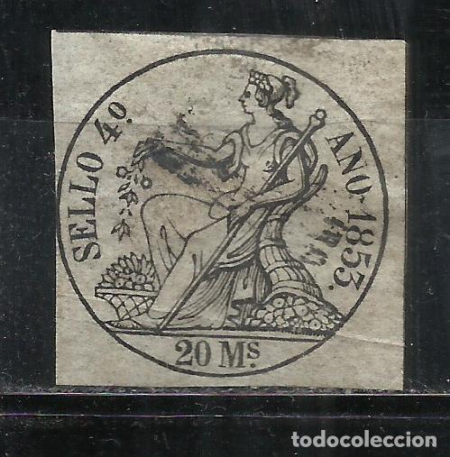 Sellos: 2832-SELLO FISCAL 1853 N&ordm; 2 ADHESIVO CLASICO DIOSA POMONA LIBROS DE COMERCIO,20 MARAVEDIES EDIFIL AL