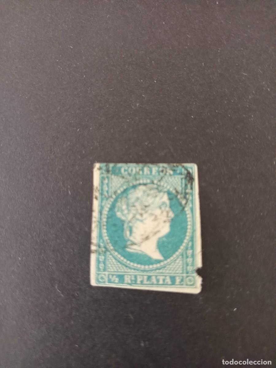 Sellos: 1/2 real de plata Isabel II