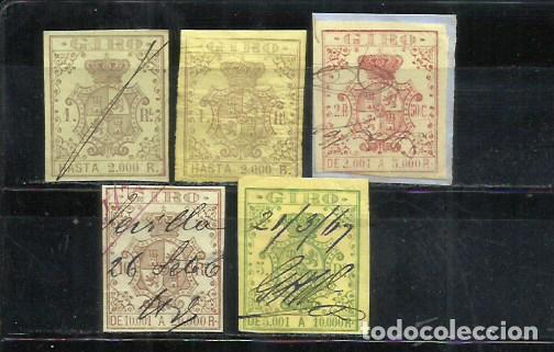 Sellos: 2832M-SELLOS FISCALES DIFERENTES PARA GIRO 1861 EDIFIL ALEMANY CLASICOS, ESCASOS.ISABEL II.