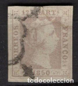 Francobolli: PC1 Sellos Espa&ntilde;a a&ntilde;o 1850 Edifil 2&ordm; sello original en usado v.c. 280 &euro;