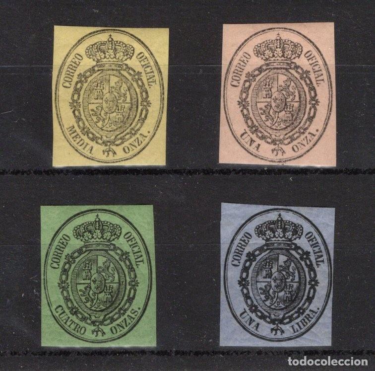 Selos: PC16 Sellos Espa&ntilde;a a&ntilde;o 1855 Edifil 35/38* sellos originales en NUEVO v.c. 35 &euro;