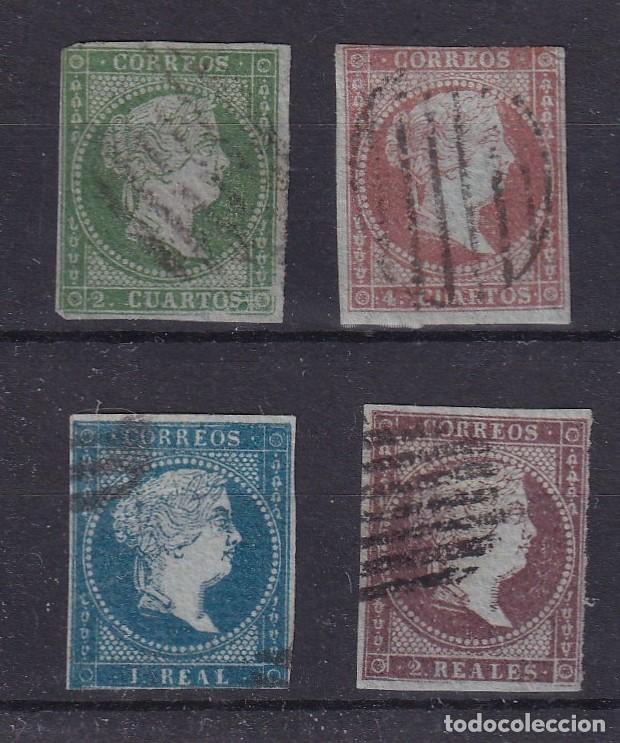 Selos: PC19 Sellos Espa&ntilde;a a&ntilde;o 1855 Edifil 39/42&ordm; sellos originales en usado v.c. 243 &euro;
