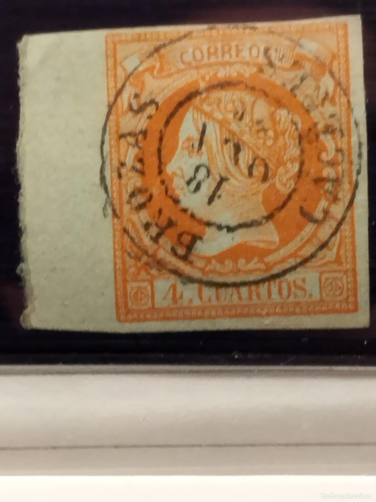 Selos: FAC ESPA&Ntilde;A. EDIFIL 52. FECHADOR DE BROZAS. CACERES. BORDE DE HOJA. MUY BONITO Y RARO.