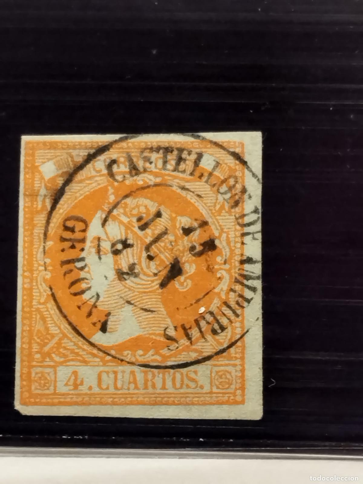 Sellos: FAC ESPA&Ntilde;A. EDIFIL 52. FECHADOR DE CASTELLON DE AMPURIAS. GERONA. MUY BONITO.