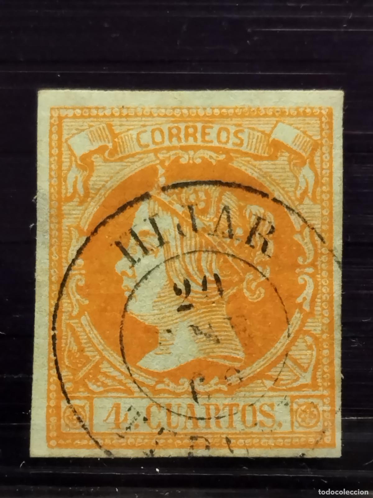 Briefmarken: FAC ESPA&Ntilde;A. EDIFIL 52. FECHADOR DE HIJAR (TIPO II). TERUEL. MUY BONITO Y RARO.