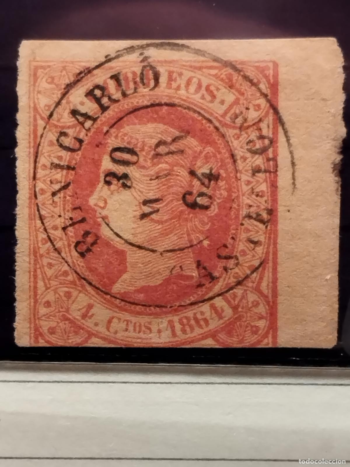 Briefmarken: FAC ESPA&Ntilde;A. EDIFIL 64. FECHADOR DE BENICARLO. CASTELLON. BORDE DE HOJA. MUY BONITO Y RARO.