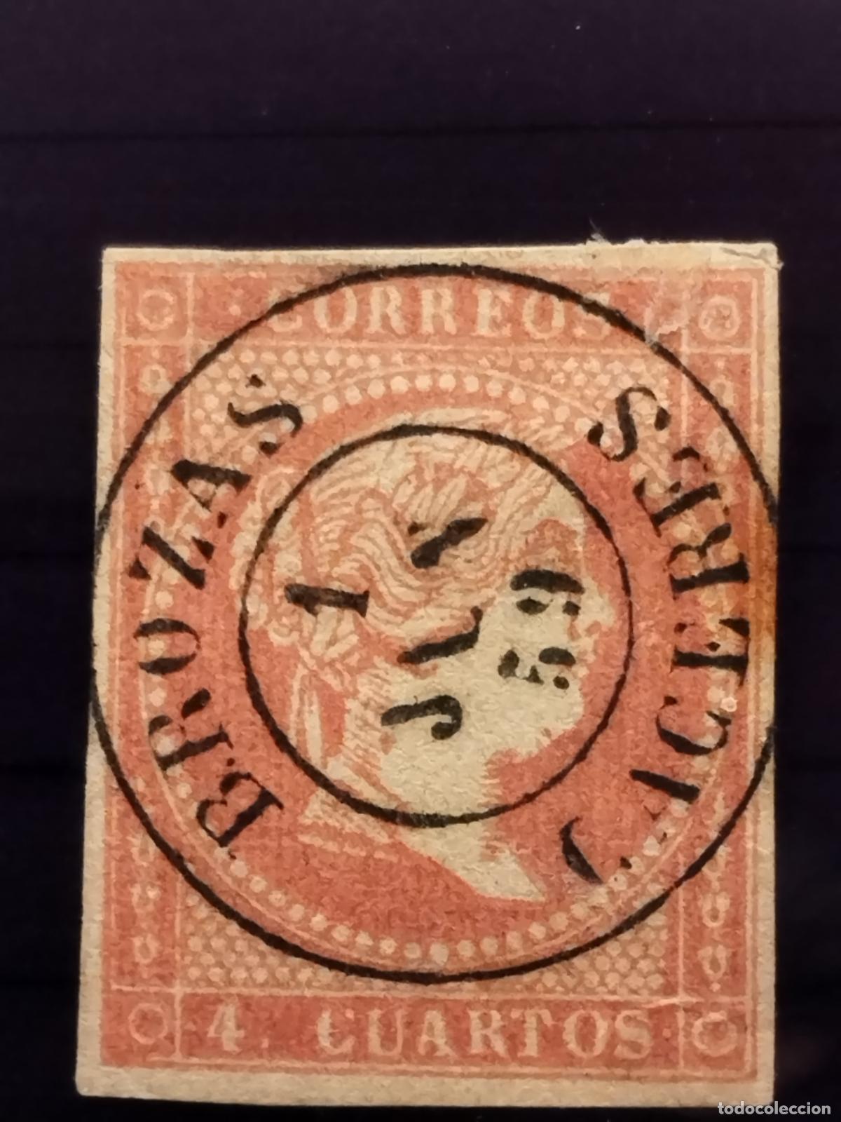 Briefmarken: FAC ESPA&Ntilde;A. EDIFIL 48. FECHADOR DE BROZAS. CACERES. LUJO Y RARISIMO.
