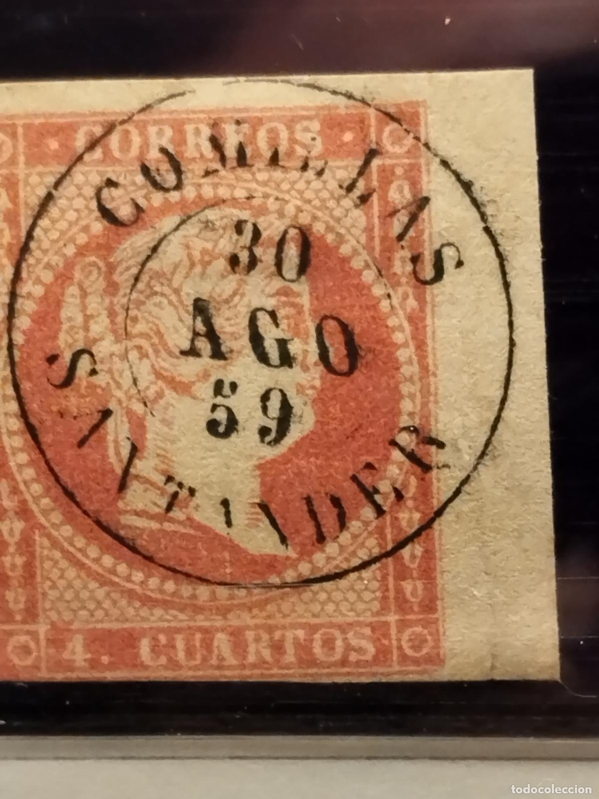 Briefmarken: FAC ESPA&Ntilde;A. EDIFIL 48. FECHADOR DE COMILLAS. SANTANDER. BORDE DE HOJA. MUY BONITO.