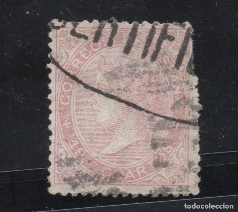Briefmarken: EDIFIL 90&ordm; 19 cu rosa ISABEL II A&Ntilde;O 1867