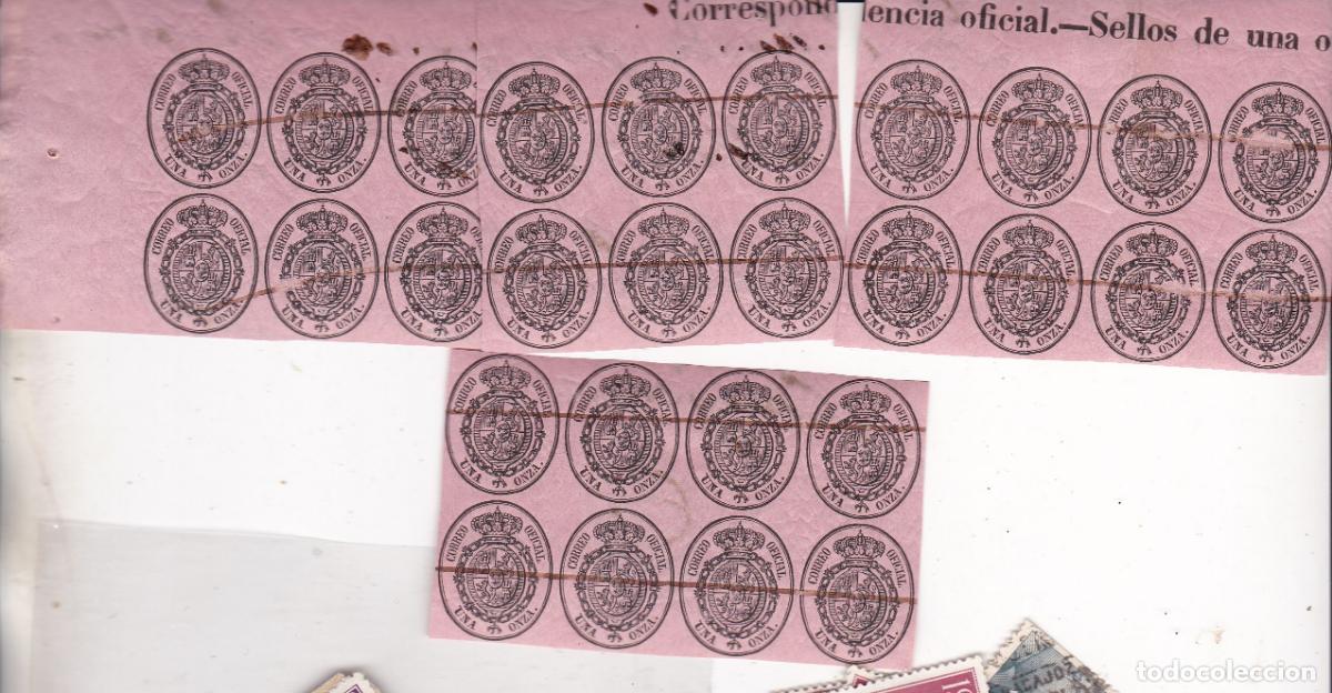 Sellos: FC4-99 Cl&aacute;sicos Edifil 36 . Bloques . Interesante ANOTACION CANJE