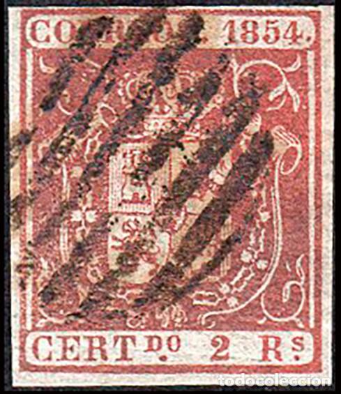 Sellos: Espa&ntilde;a - Edi o 25 - 2 reales - 1854 - Escudo de Espa&ntilde;a