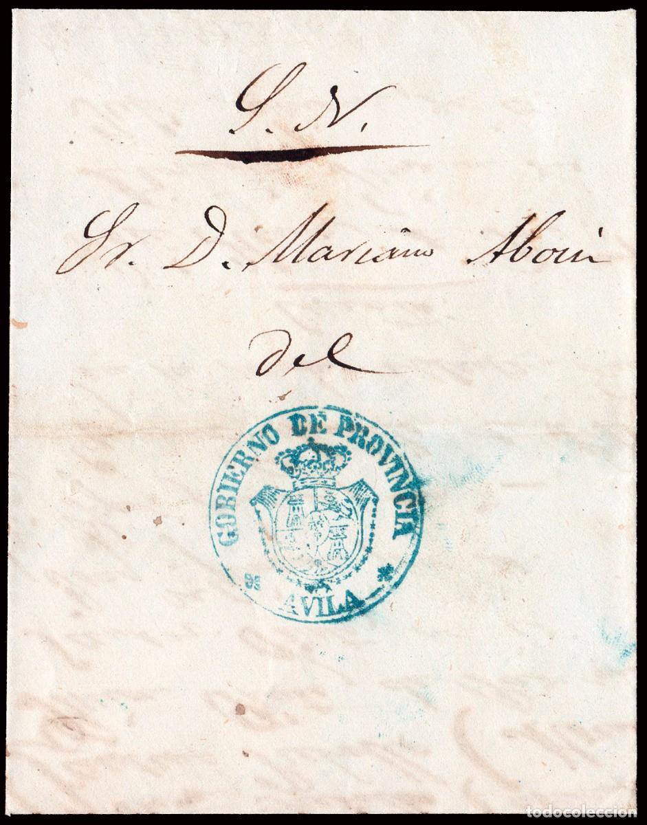 Sellos: &Aacute;vila - 1863 - Envuelta SN con marca &rdquo;Gobierno de Provincia - &Aacute;vila&rdquo;