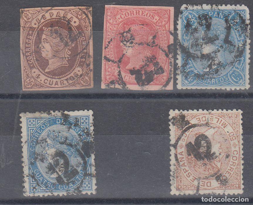 Sellos: FICHA CON 5 SELLOS CON RUEDA DE CARRETA N&ordm; 12-OVIEDO-