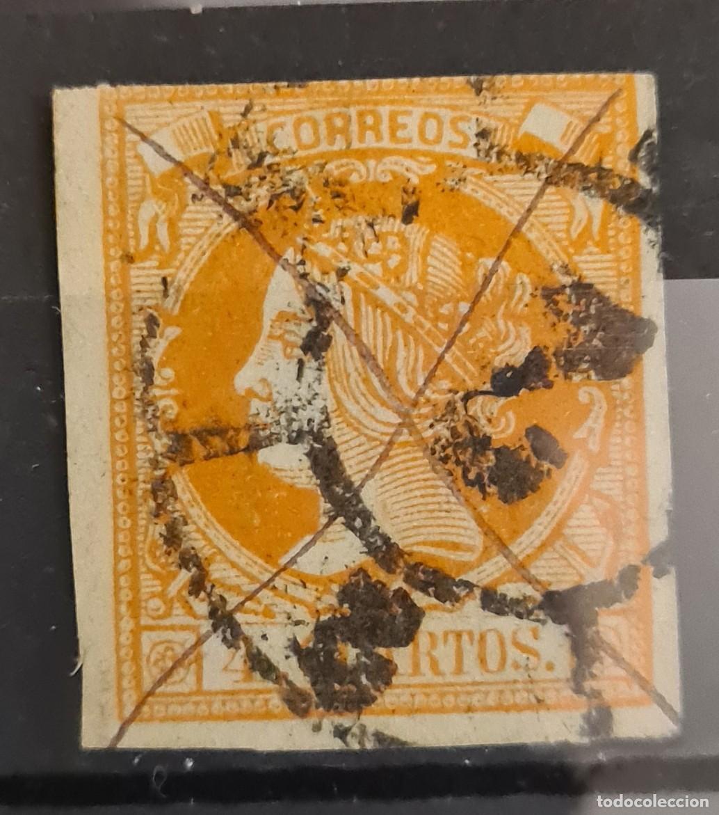 Sellos: Sello usado de Espa&ntilde;a 1860-61: Isabel II
