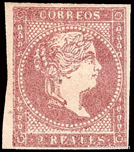 Sellos: Espa&ntilde;a - Edi (*) 50 - 2 reales - 1855 - Isabel II