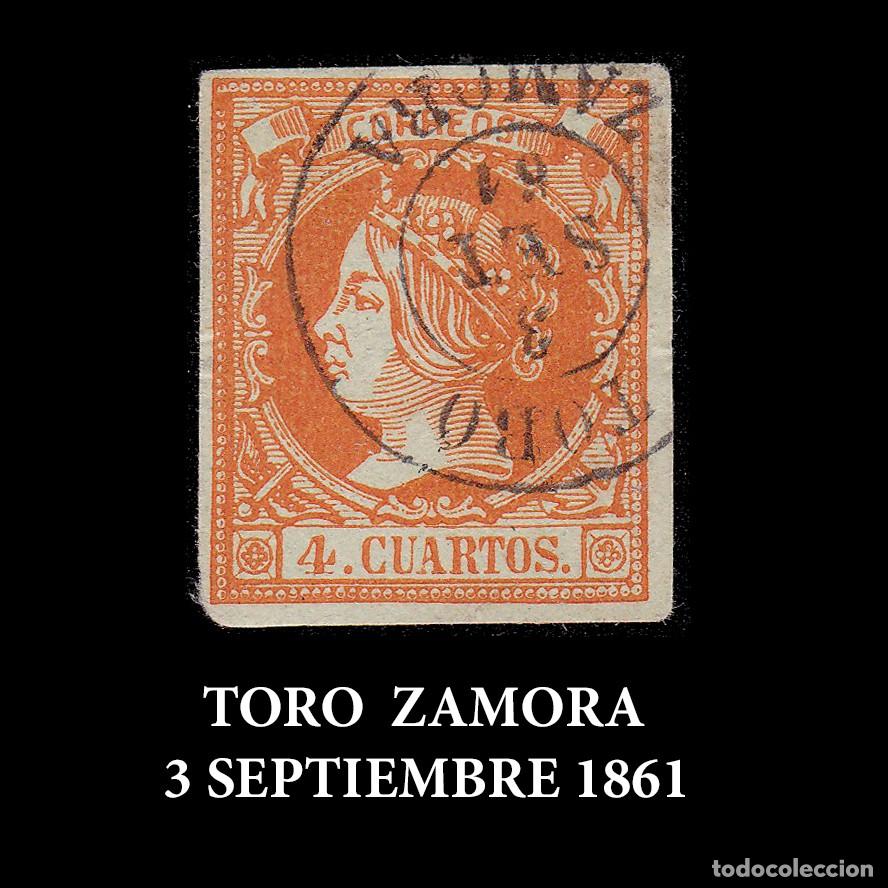 Sellos: ISABEL II. 1860-1 4cu .TORO ZAMORA Edifil 52 + OBSEQUIO