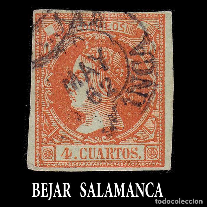 Sellos: ISABEL II. 1862 4cu .BEJAR. Edifil 52 + OBSEQUIO