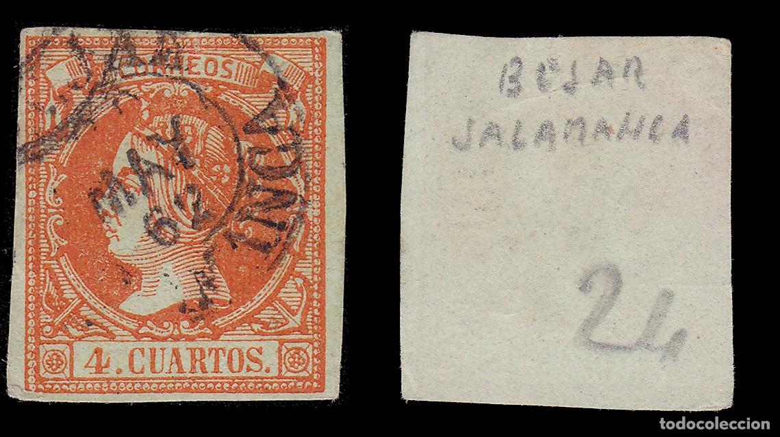 Sellos: ISABEL II. 1862 4cu .BEJAR. Edifil 52 + OBSEQUIO - Foto 2