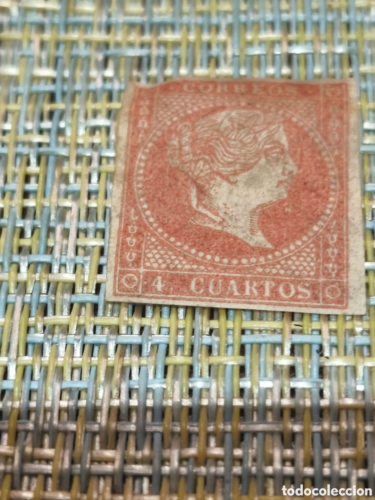 Sellos: Sello cl&aacute;sico de Espa&ntilde;a n 48 nuevo con su goma** escaso ver 4 cuartos rojizo