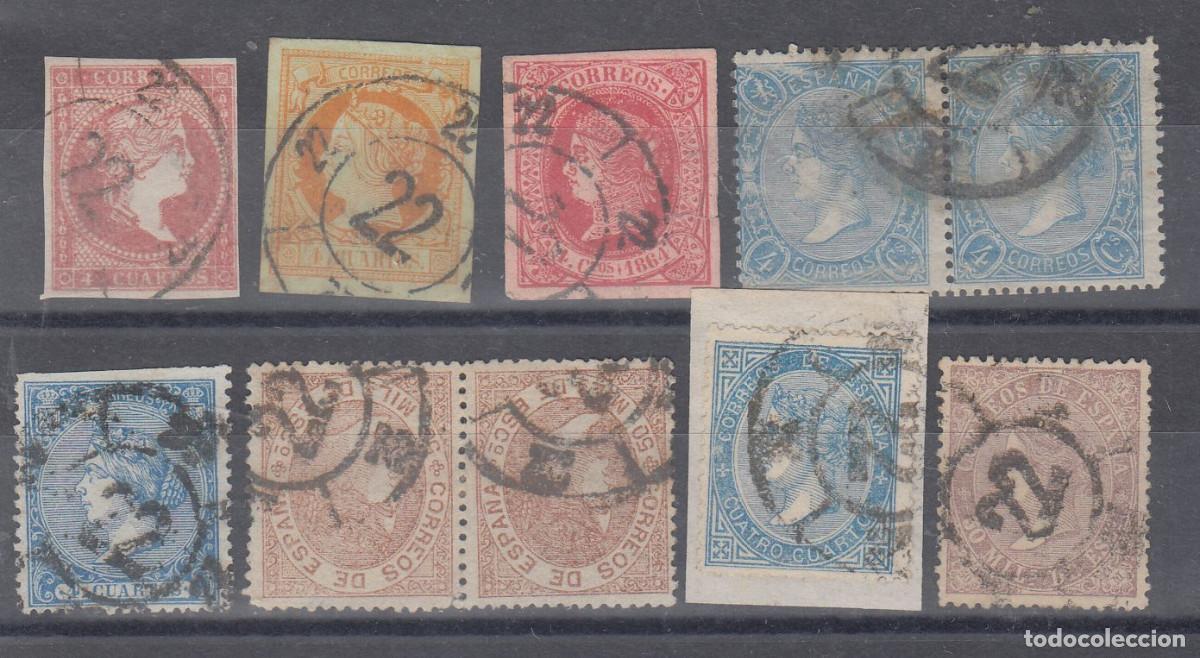 Sellos: FICHA CON 10 SELLOS CON RUEDA DE CARRETA N&ordm; 22-CACERES-
