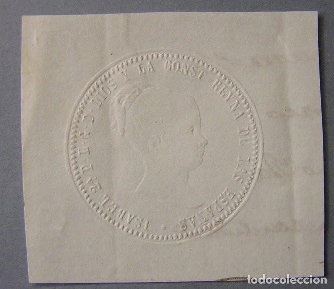 Sellos: SELLO EN SECO DE ISABEL II - Foto 1