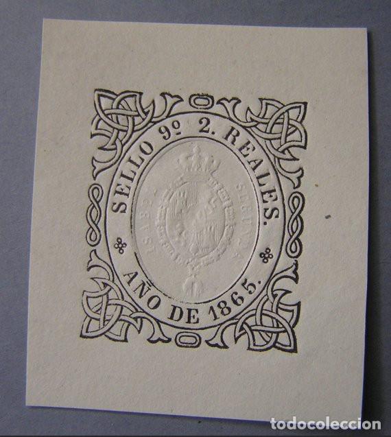 Sellos: SELLO FISCAL 9&ordf; 2 REALES 1865