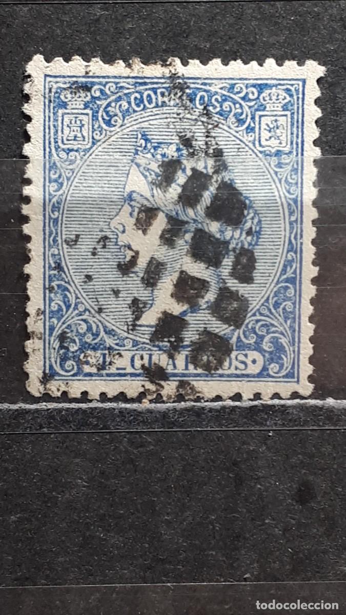 Sellos: ESPA&Ntilde;A. A&Ntilde;O 1866. &deg;. Matasello de parrilla. Edifil 81