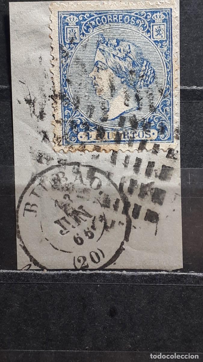 Sellos: ESPA&Ntilde;A. A&Ntilde;O 1866. &deg;. Edifil 81.