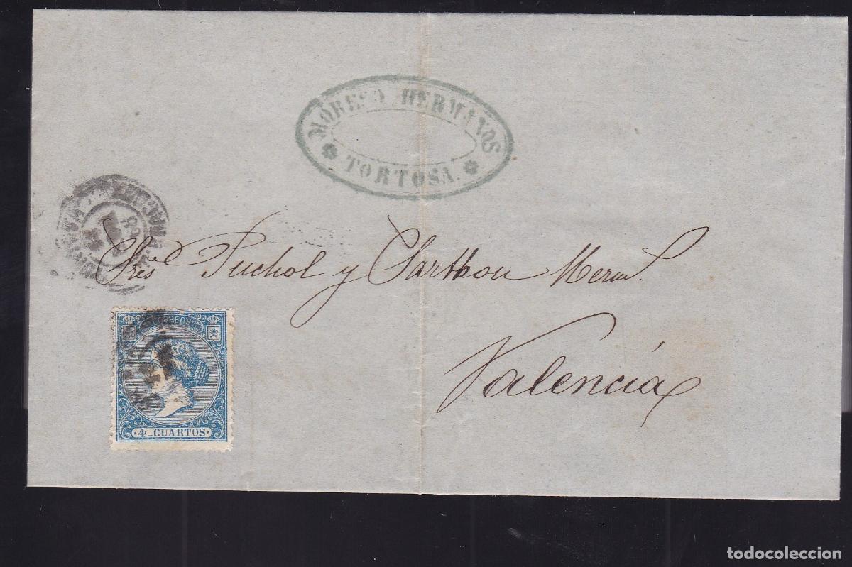 Sellos: F16-78-Carta Completa Marca Moreso Hermanos TORTOSA 1866
