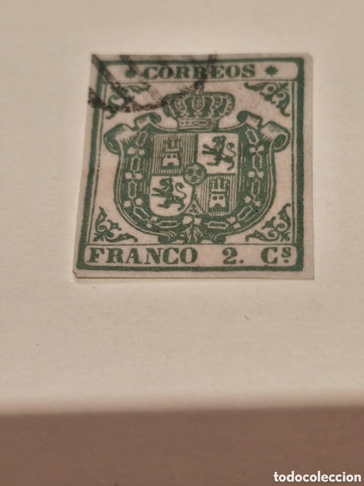 Briefmarken: Sello cl&aacute;sico de Espa&ntilde;a n 32usado lujo 2 cuartos verde ver im&aacute;genes