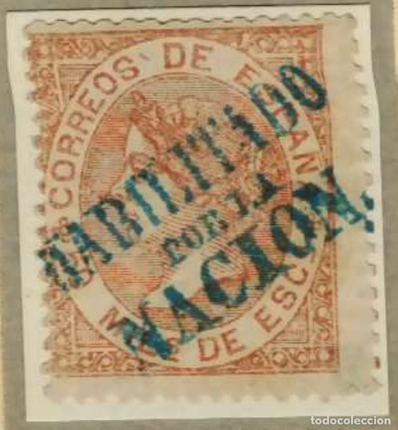 Sellos: FA2718. Emision 1-07-1867. Valor de 50 milesimas HABILITADO POR LA NACION