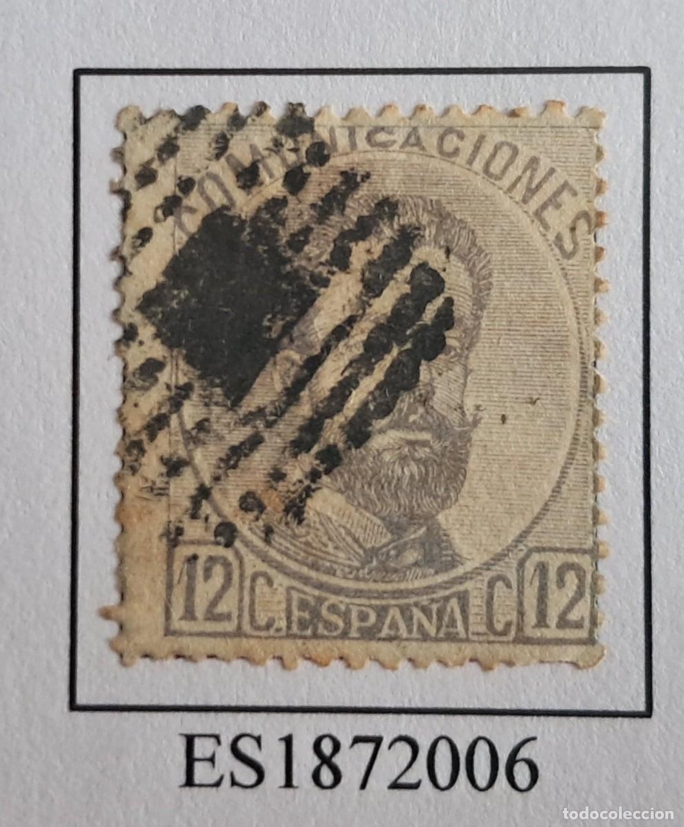 Sellos: sello de Espa&ntilde;a usado, Amadeo II, 12 cts, edifil n&ordm; 122, a&ntilde;o 1872.