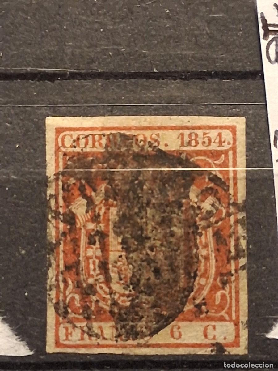 Sellos: ESPA&Ntilde;A, 1854, CAT.EDIFIL 24a.