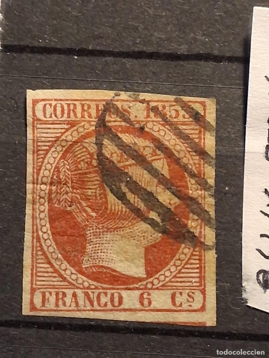 Sellos: ESPA&Ntilde;A, 1853, CAT.EDIFIL 17.