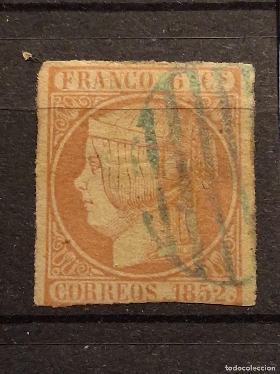 Sellos: ESPA&Ntilde;A, 1852, CAT.EDIFIL 12.