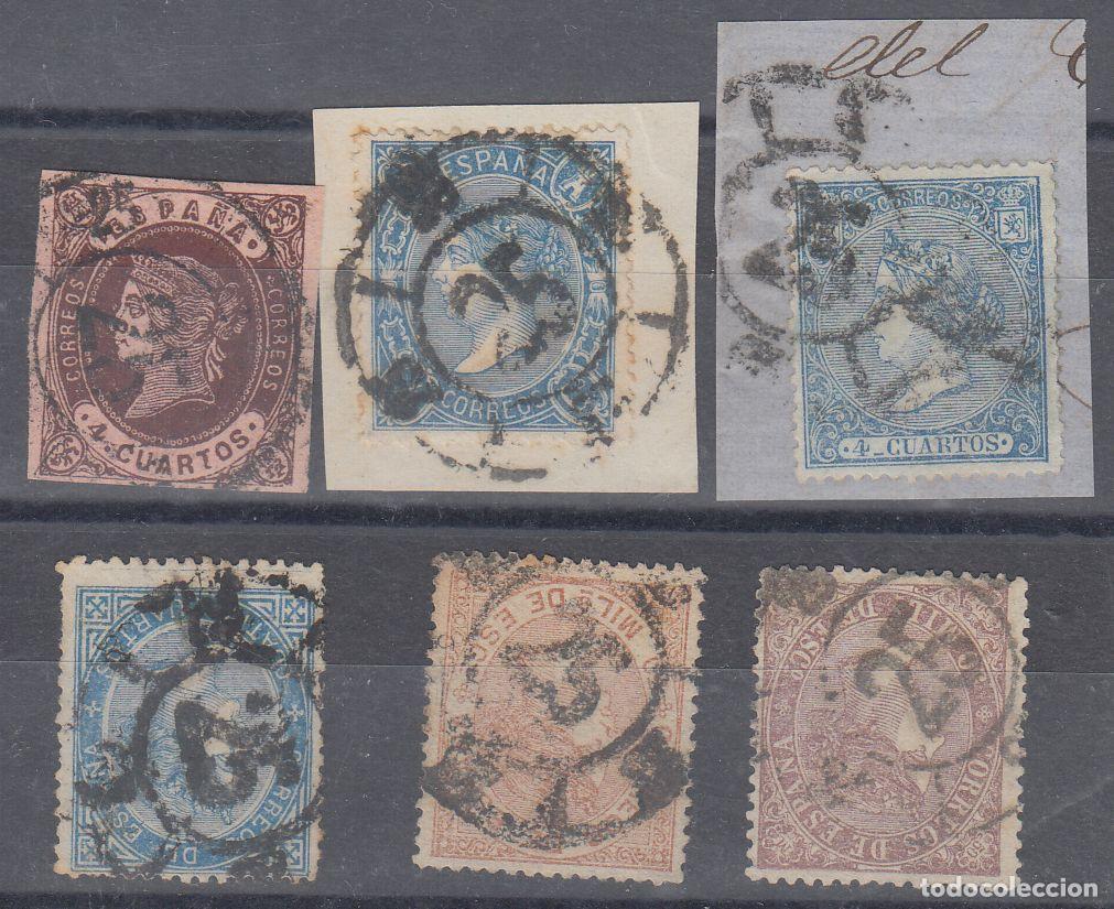 Sellos: FICHA CON 6 SELLOS -RUEDA DE CARRETA N&ordm; 25-CUENCA-