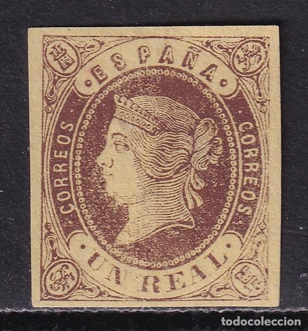 Sellos: 1862 ISABEL II. 1 REAL NUEVO(*). VER. 55 &euro;