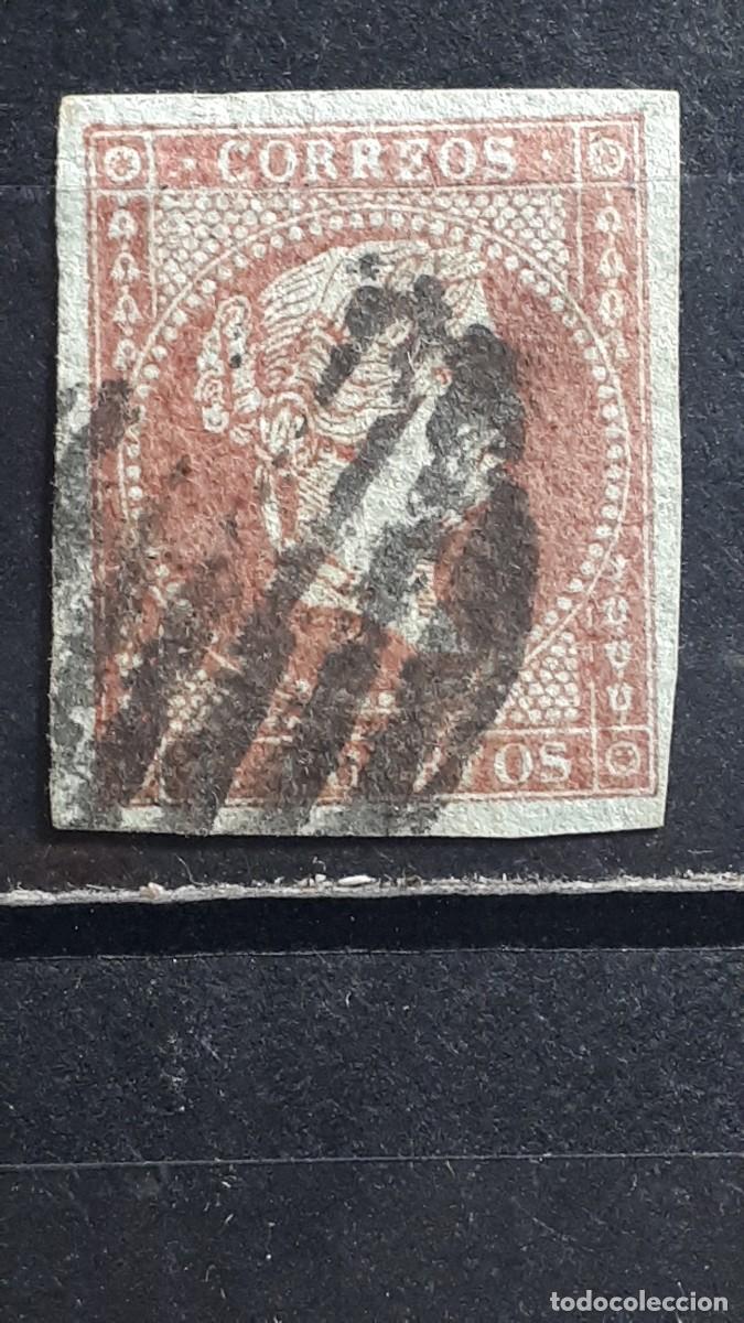 Sellos: ESPA&Ntilde;A. A&Ntilde;O 1855. &deg;. Edifil 40