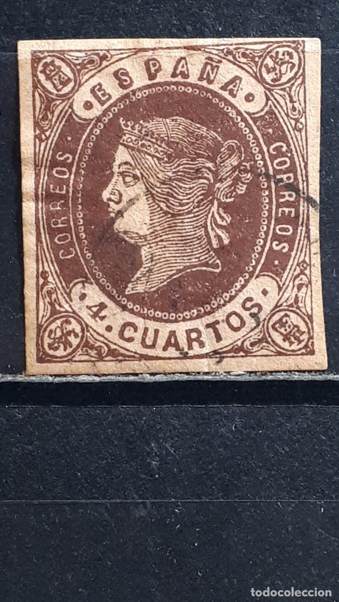 Sellos: ESPA&Ntilde;A. A&Ntilde;O 1862. &deg;. Edifil 58 - Foto 1