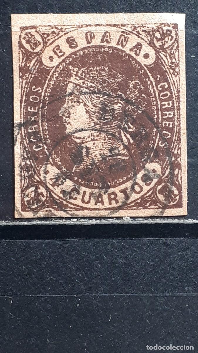 Sellos: ESPA&Ntilde;A. A&Ntilde;O 1862. &deg;. Edifil 58A. Tipo II