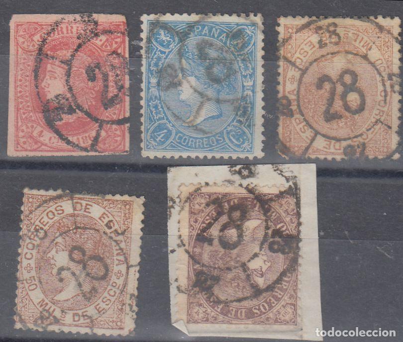 Sellos: FICHA CON 5 SELLOS CON LA RUEDA DE CARRETA N&ordm; 28-