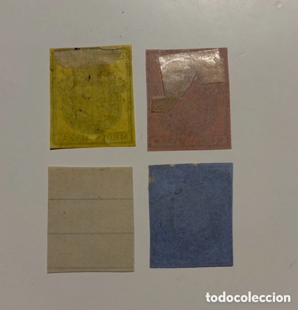 Sellos: Espa&ntilde;a 1854. EDIFIL 28 Al 31. - Foto 2
