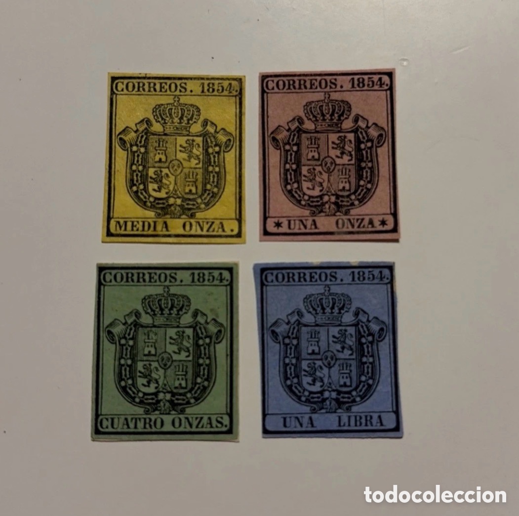 Sellos: Espa&ntilde;a 1854. EDIFIL 28 Al 31.